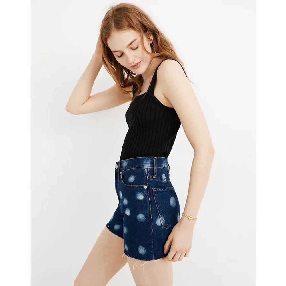 Madewell The Perfect Vintage Jean Shorts Polka Dot Edition Women’s 25